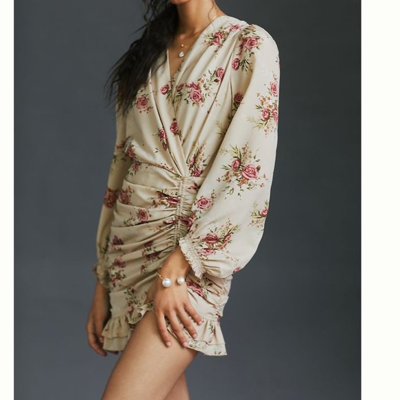 ⭐️ En Saison Floral Boho Peasant Modern Hipster Hippie Romantic Art Ruffle Dress - Picture 4 of 4